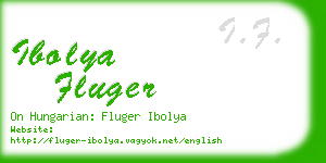 ibolya fluger business card